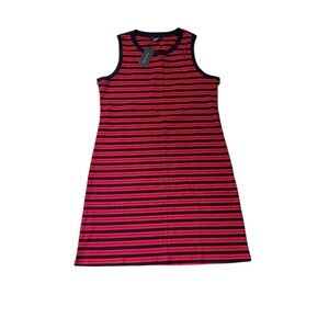 Tommy Hilfiger Striped Red and Black Mini Dress